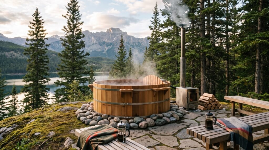 DIY wood fired hot tub